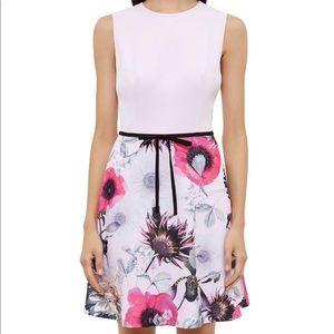 Ted Baker Crepe Bodice A-line Dress